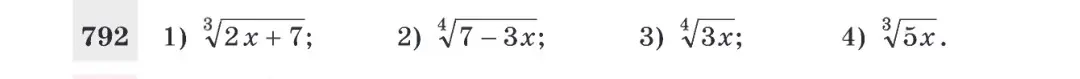 Объясни, как найти производную функций в примере  $\sqrt[3]{2x+7}$