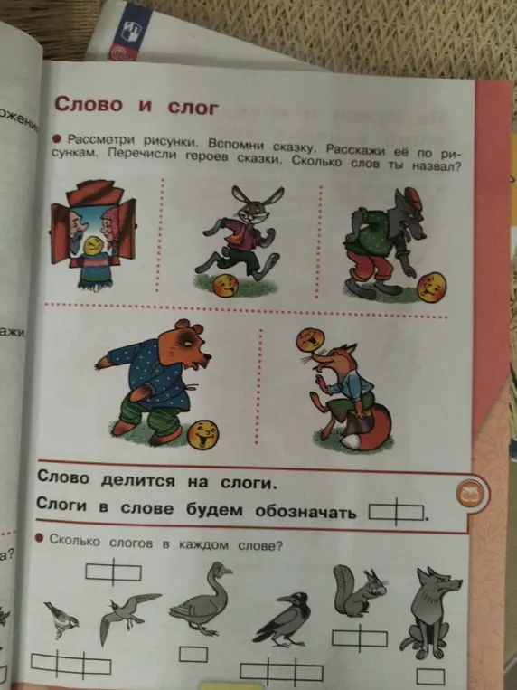 Можешь ли ты определить количество слогов в словах: синица, чайка, гусь, ворона, белка, волк?