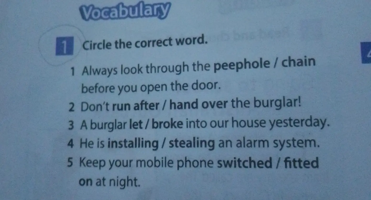 Ты просишь меня выбрать правильное слово в предложении 'Always look through the peephole / chain before you open the door'
