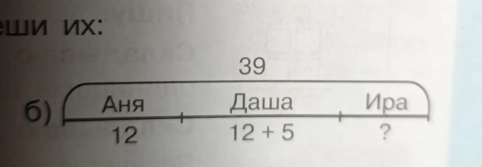 Ты просишь решить задачу на нахождение расстояния, которое прошла Ира, если известны общее расстояние и расстояния, которые прошли Аня и Даша.