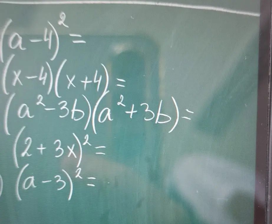 Помоги решить пример (a-4)²=