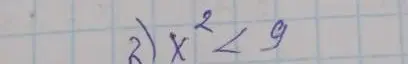 Можешь решить неравенство x² < 9?