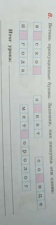 Ты просишь помочь в заданиях: в каком столбце перечислены народные приметы хорошей погоды и вставить пропущенные буквы в словах