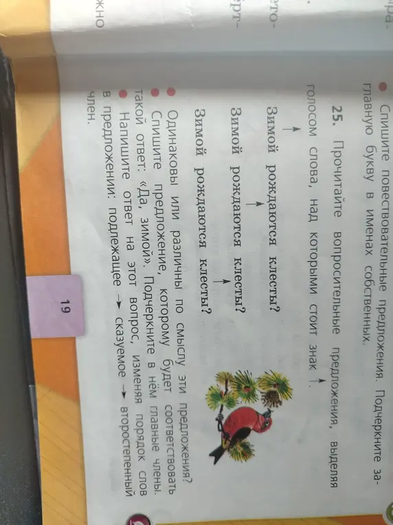 Выполни задание: спиши предложение, которому будет соответствовать такой ответ: «Да, зимой». Подчеркни в нём главные члены. Напиши ответ на этот вопрос, изменяя порядок слов в предложении: подлежащее → сказуемое → второстепенный член.