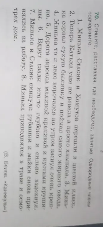 Можешь помочь подчеркнуть однородные члены и расставить запятые в предложениях?