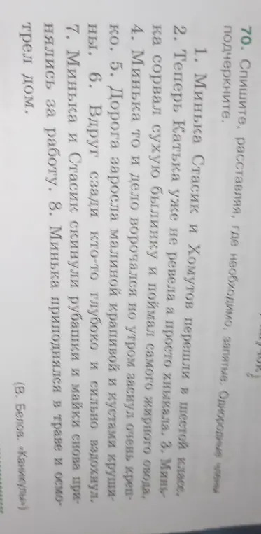 Помоги расставить запятые и подчеркнуть однородные члены в предложениях