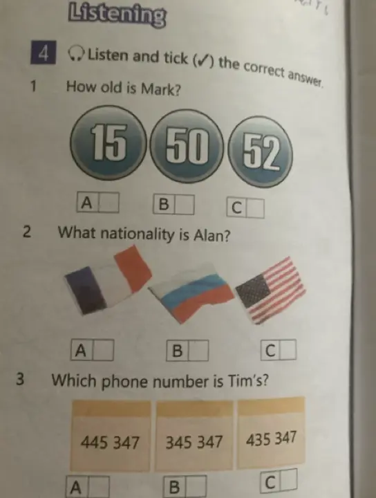 Выбери правильный ответ на вопрос: How old is Mark?