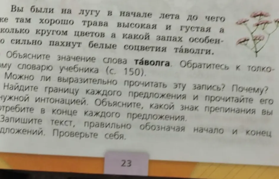 Объясни значение слова таволга