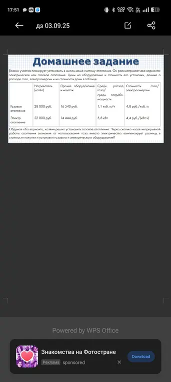 Через сколько часов непрерывной работы отопления экономия от использования газа вместо электричества компенсирует разницу в стоимости покупки и установки газового и электрического оборудования?