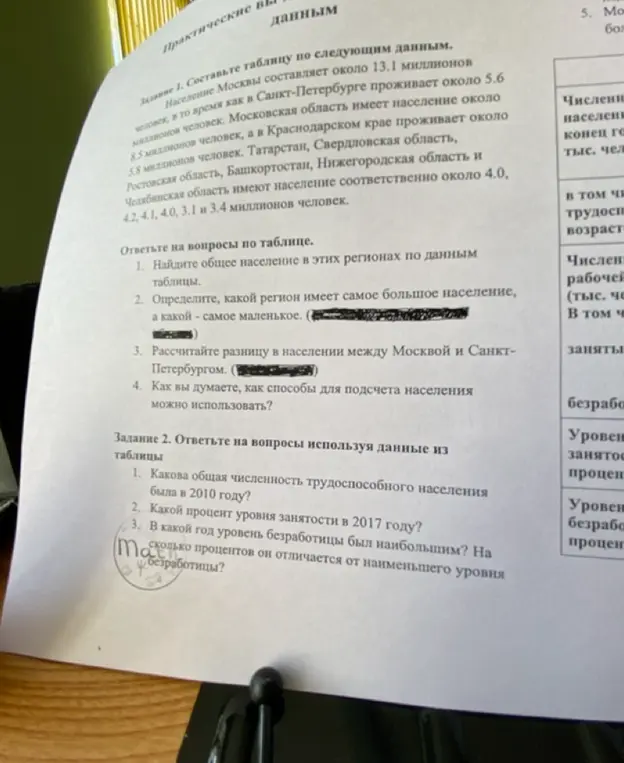 Составь таблицу по следующим данным и ответь на вопросы