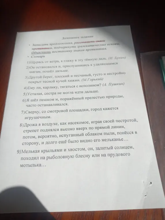 Объясни расстановку знаков препинания, подчеркни грамматические основы в предложениях
