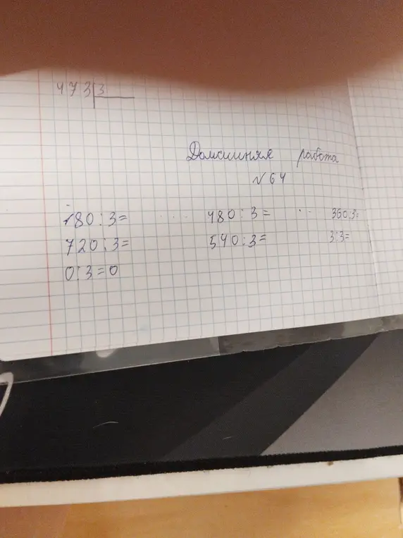 Можешь ли ты решить примеры на деление: 780:3, 720:3, 0:3, 480:3, 540:3, 360:3, 3:3 и столбиком 4733 на 3?