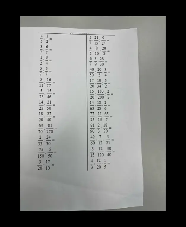 Реши примеры на дроби из изображения