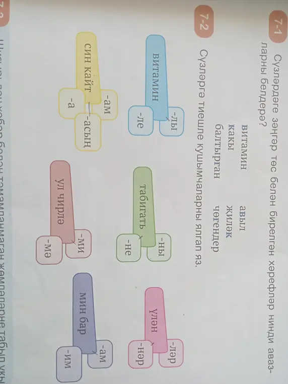 Ты просишь меня образовать новые слова, добавляя окончания