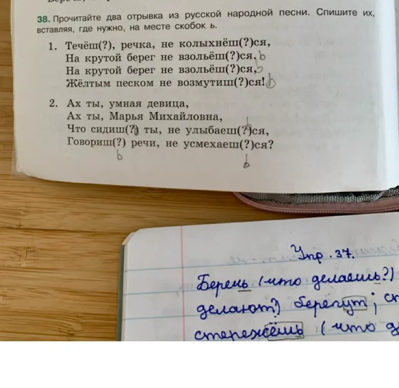 Помоги вставить мягкий знак в отрывках из русской народной песни