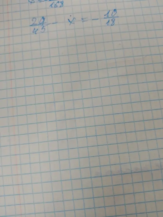 Реши уравнение 29/45 - x = -10/18