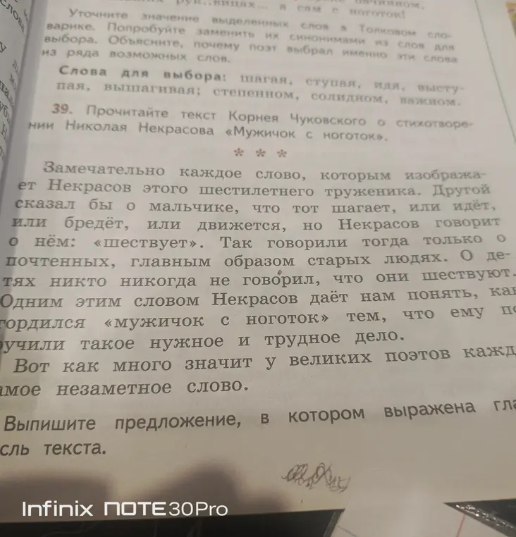 Выпиши предложение, в котором выражена главная мысль текста.