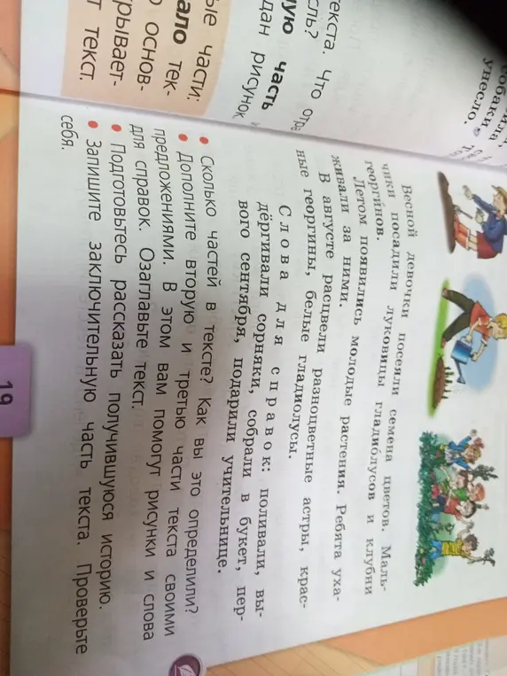 Сколько частей в тексте?