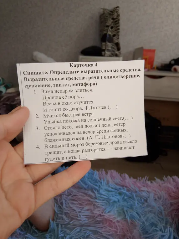 Определи выразительные средства в предложении "Зима недаром злиться"