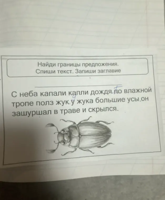 Ты просишь найти границы предложений в тексте, переписать текст и придумать заголовок.