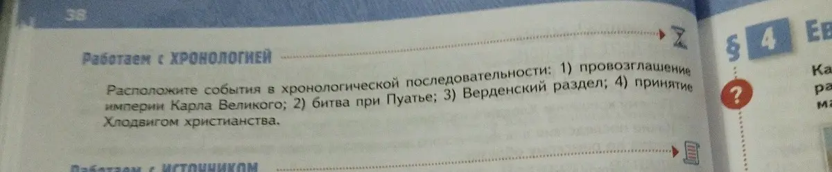 Расположи события в хронологической последовательности: провозглашение империи Карла Великого.