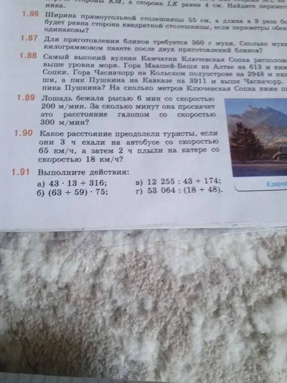 Выполни действия: 1) 43 * 13 + 316