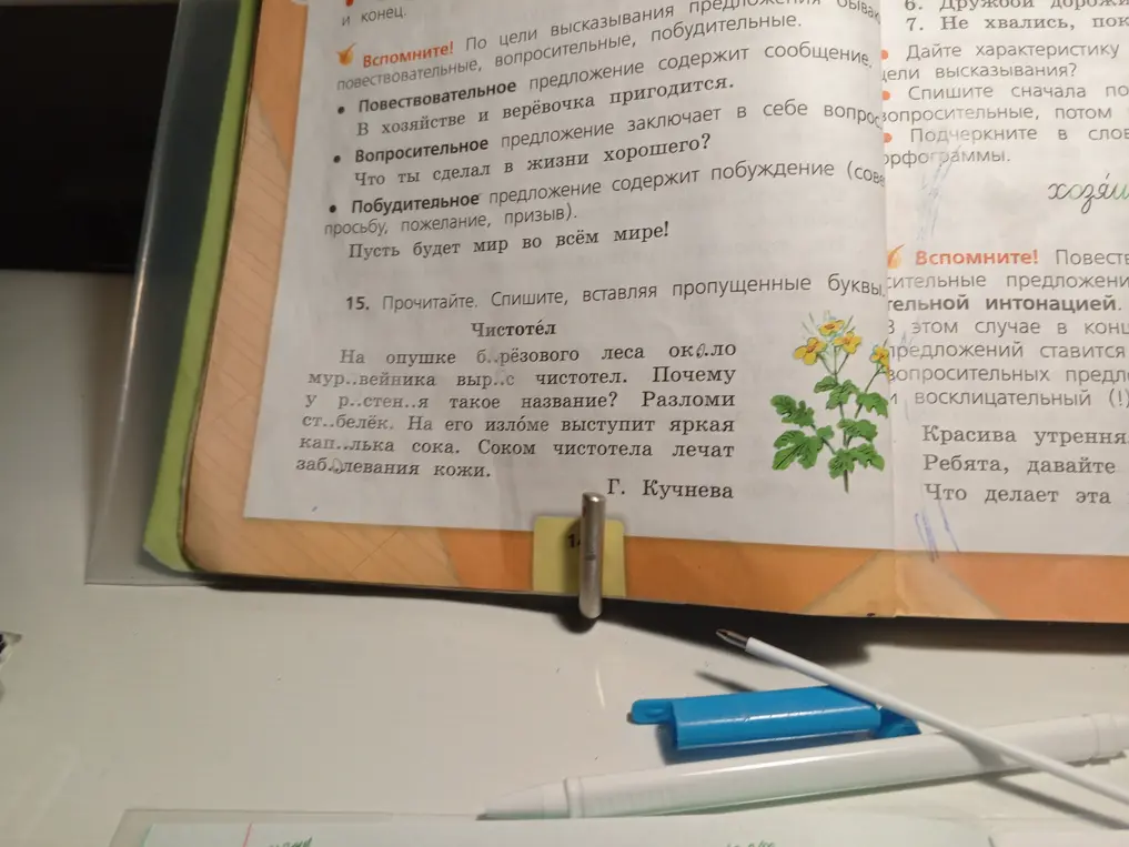 Определи части речи в тексте.