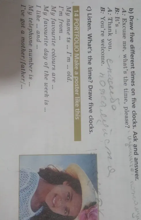Выполни задания b, c и 14 из учебника английского языка