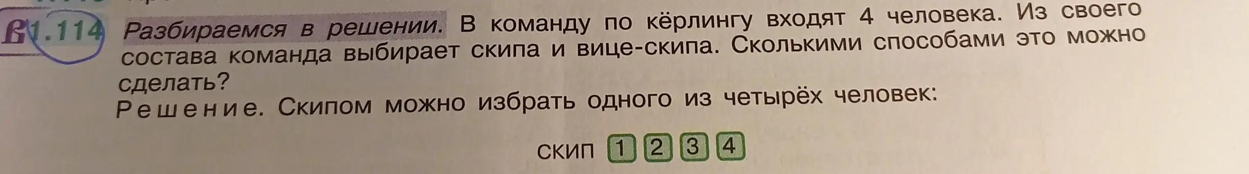 Объясни, как из команды по кёрлингу из 4 человек выбрать скипа и вице-скипа разными способами