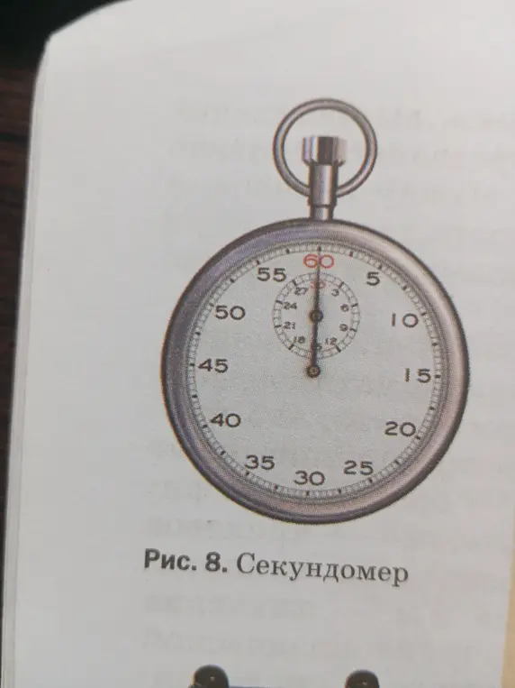 По рисунку определи цену деления шкалы секундомера