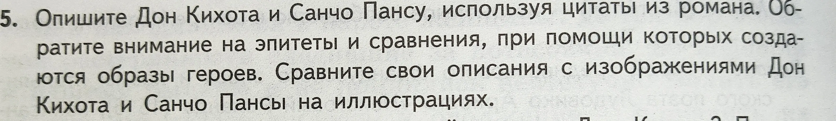 Опиши Дон Кихота и Санчо Пансу, используя цитаты из романа
