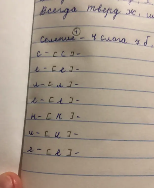 Сделай фонетический разбор слова 'селение'