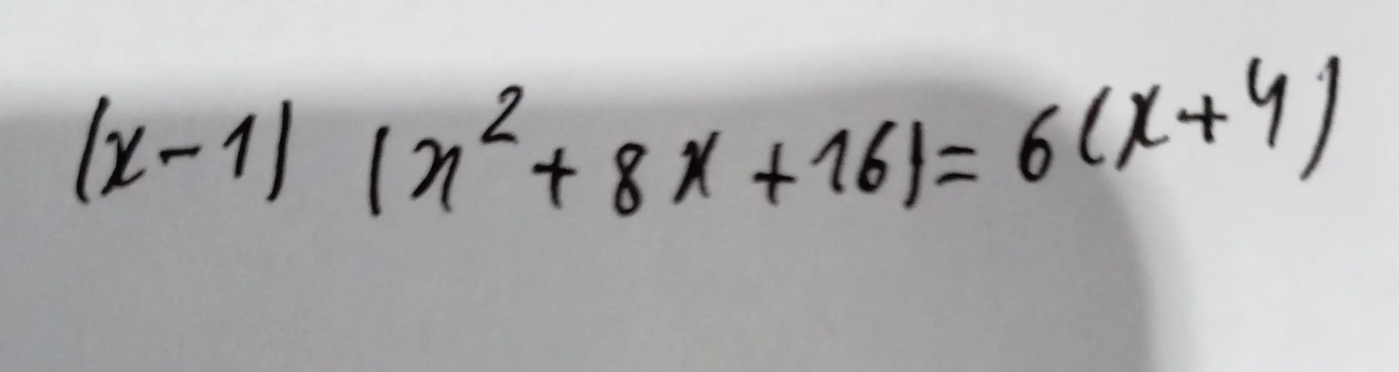 Реши уравнение (x-1)(x²+8x+16)=6(x+4)