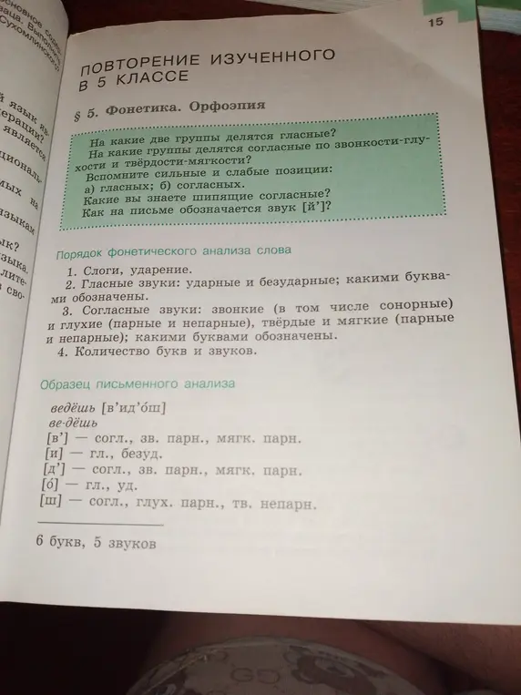 Ты просишь ответить на вопросы из учебника русского языка за 5 класс: о группах гласных и согласных, сильных и слабых позициях, шипящих согласных и обозначении звука [й'] на письме.