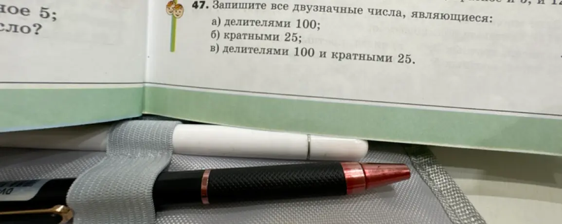 Предложи все двузначные числа, которые являются: а) делителями 100