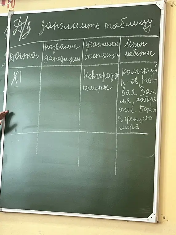 Ты просишь заполнить столбцы таблицы об экспедиции.