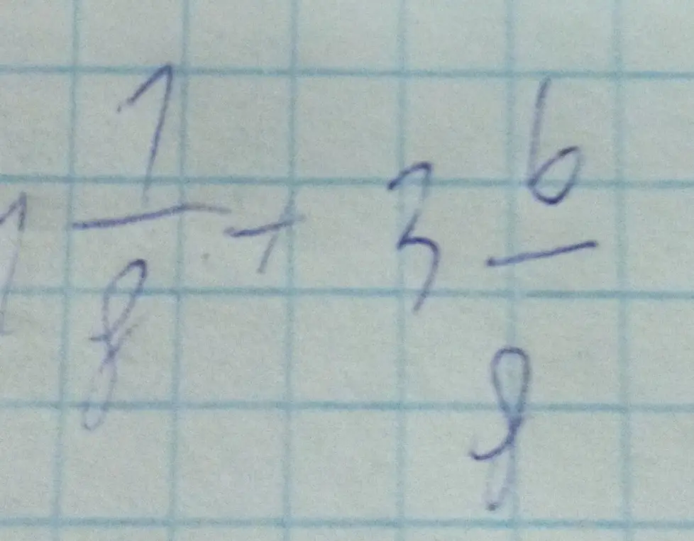 Можешь ли ты сложить \$\frac{1}{9} + 3 - \frac{6}{9}\$?
