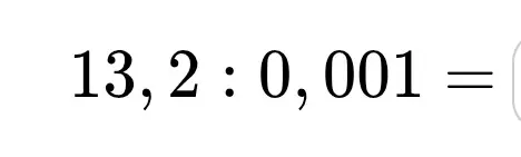 Объясни, как разделить 13,2 на 0,001