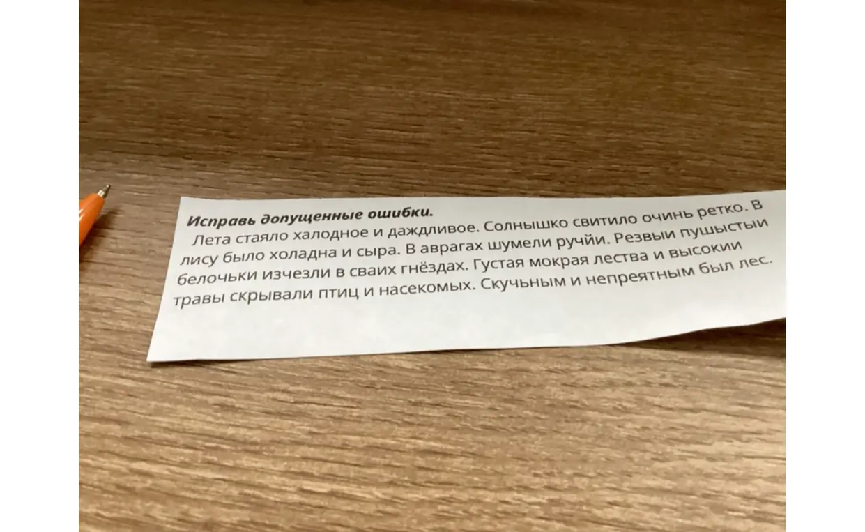 Ты просишь исправить допущенные ошибки в тексте
