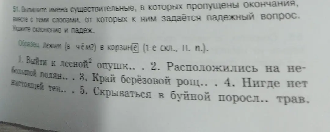 Как определить падеж и склонение существительных в предложениях?