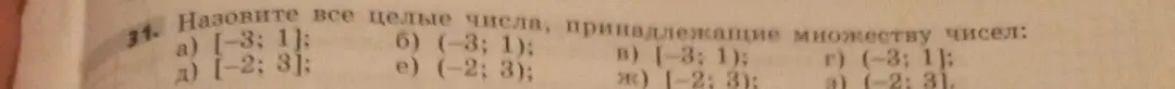 Назови все целые числа, принадлежащие множеству чисел [-3; 1]
