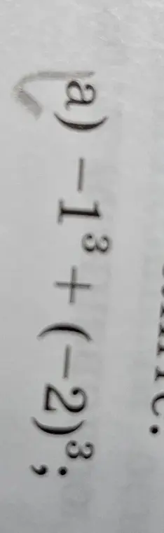 Вычисли значение выражения (-1)³ + (-2)³