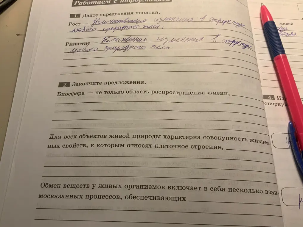 Дай определения понятий: рост, развитие.