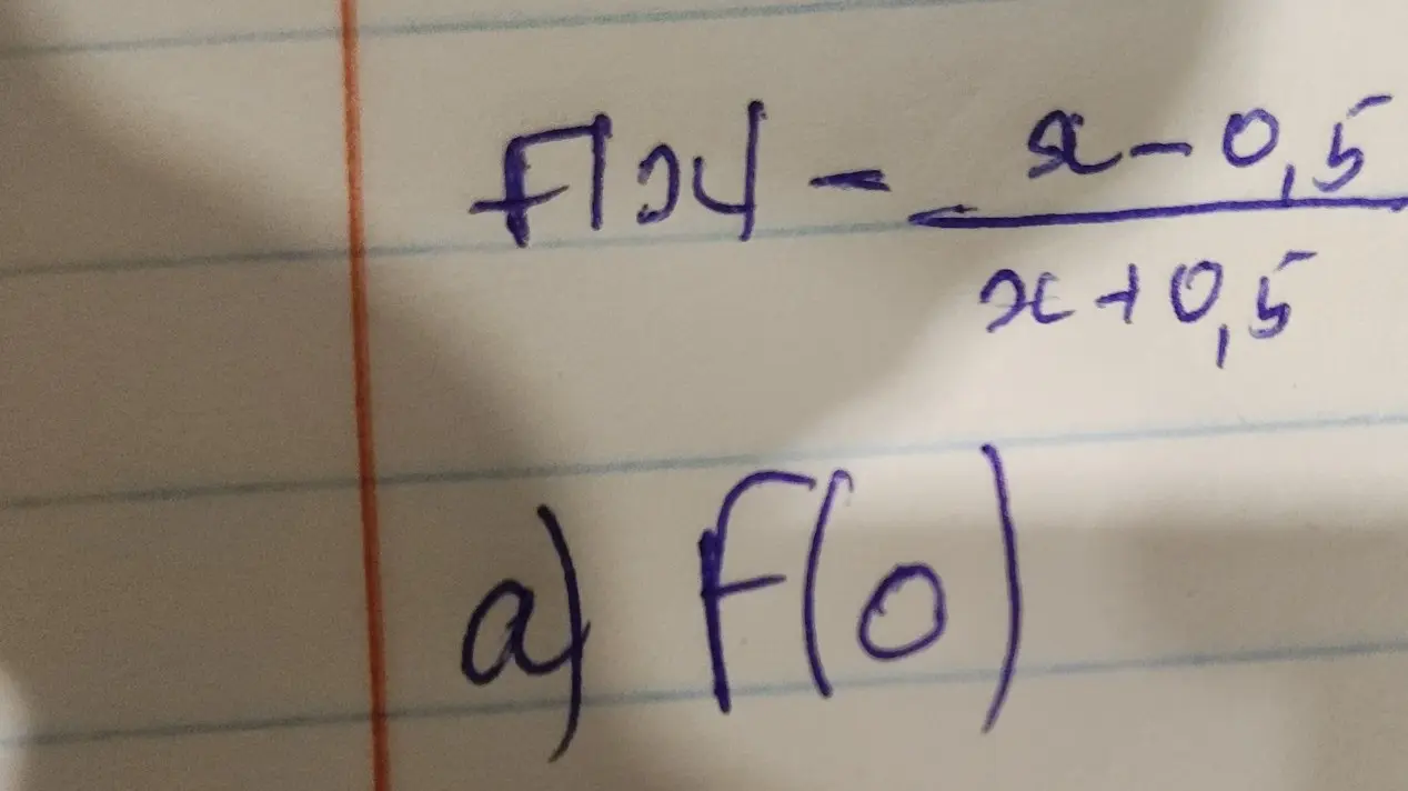 Можешь вычислить значение функции F(x) в точке x = 0, если F(x) = (x - 0.5) / (x + 0.5)?