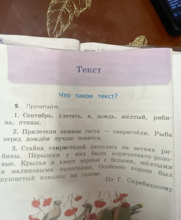 Прочитай тексты и определи, какой из них является текстом