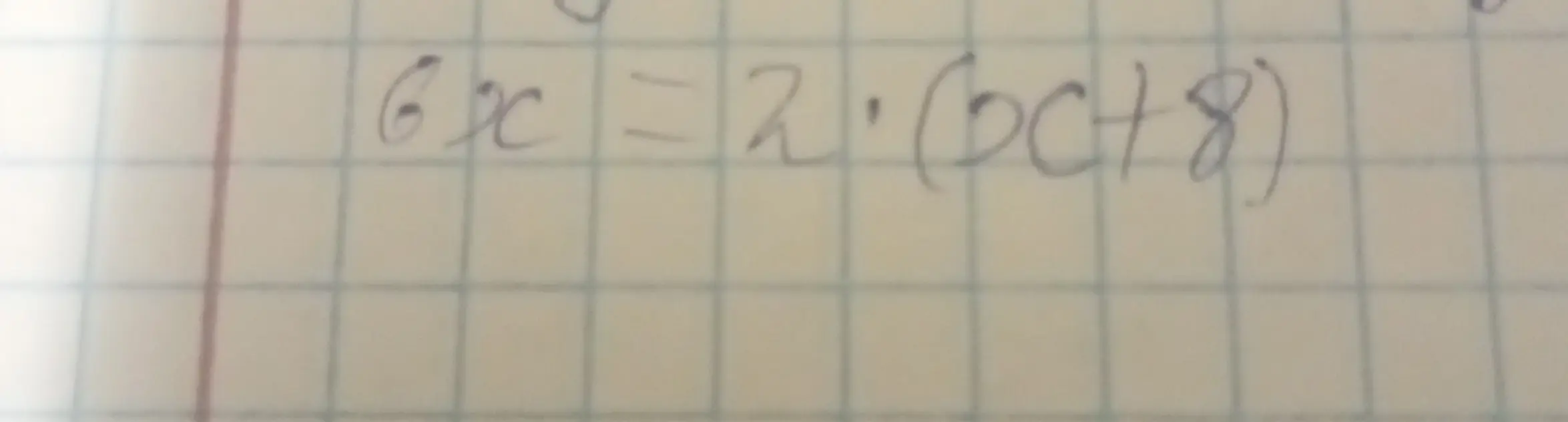 Реши уравнение 6x = 2 * (6x + 8)