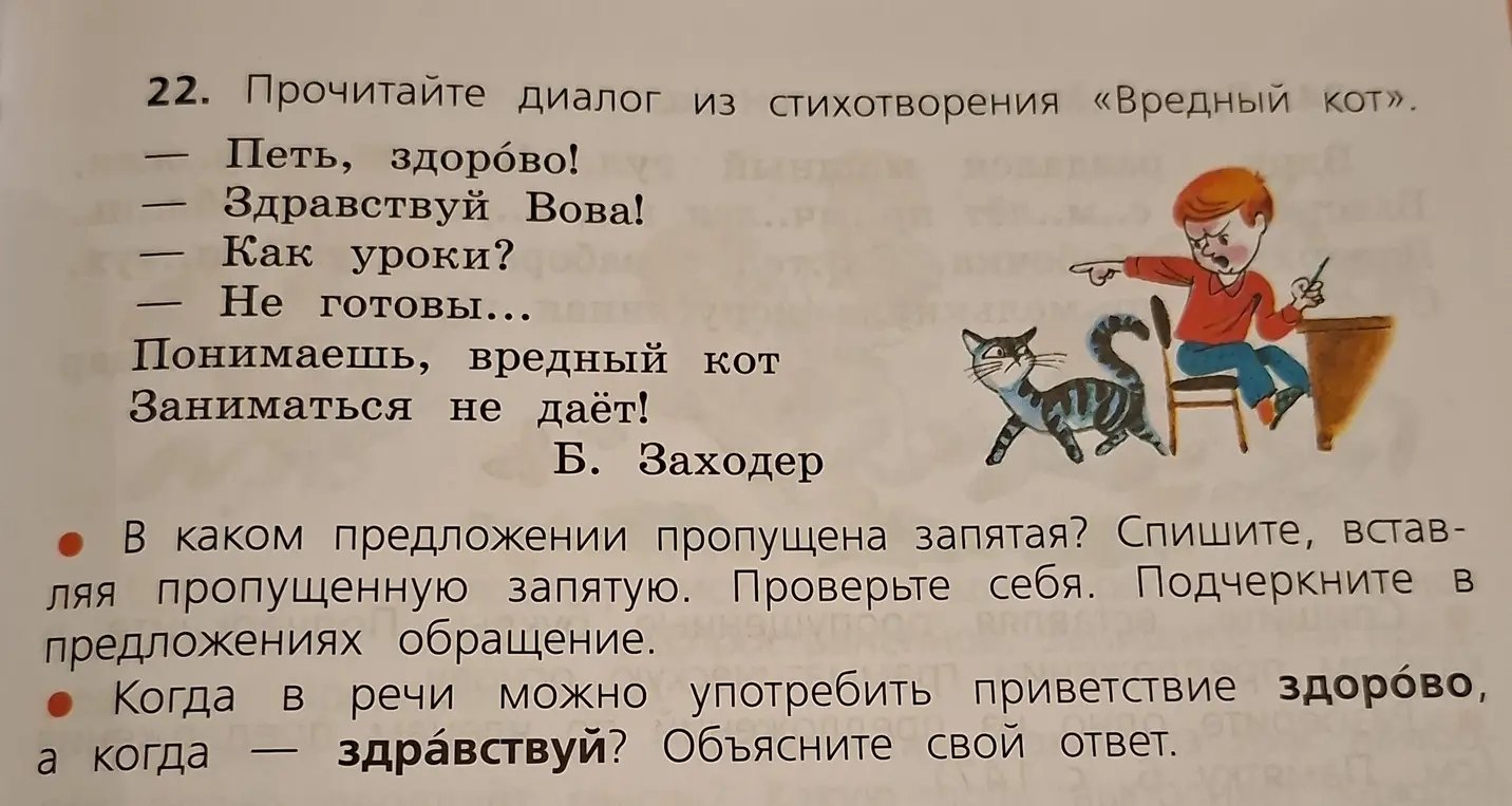 В каком предложении пропущена запятая и когда в речи можно употребить приветствие «здорово», а когда — «здравствуй»?