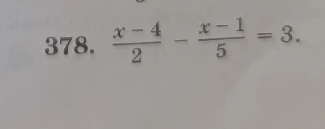 Реши уравнение (x-4)/2 - (x-1)/5 = 3