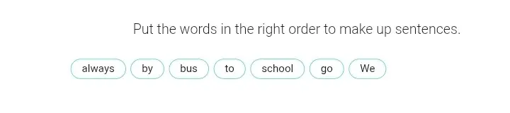 Составь предложение из слов: always by bus to school go We