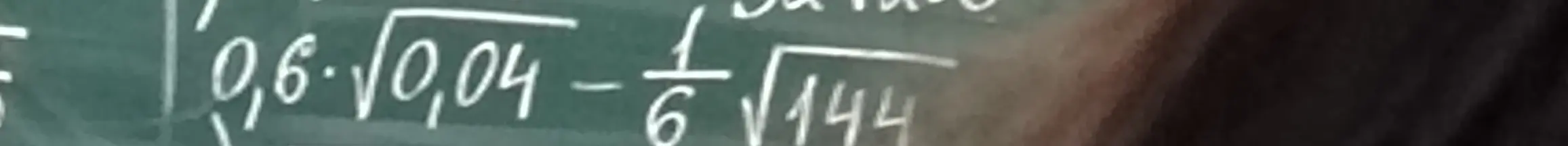 Вычисли значение выражения 0,6*√0,04-1/6√144